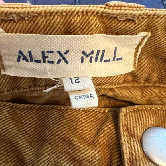 Alex Mill Thompson Straight Leg Jeans Women’s 12 Golden Khaki Recycled Denim - Picture 6 of 6
